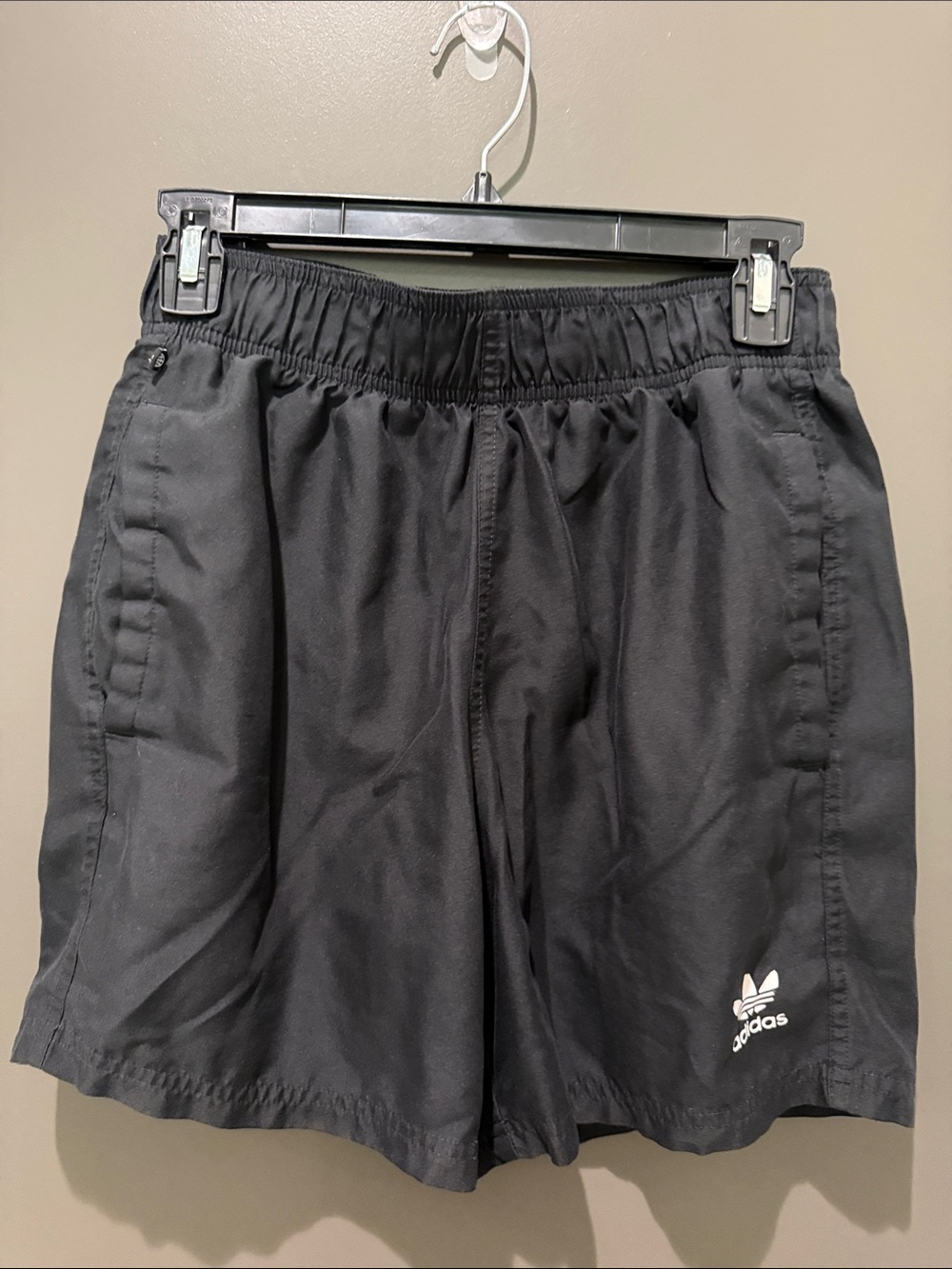 adidas Black Trefoil Swim Trunks